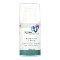 Organic Excellence Balance Plus Therapy Bio-identical Progesterone Cream with Phytoestrogens, 3.3 Oz