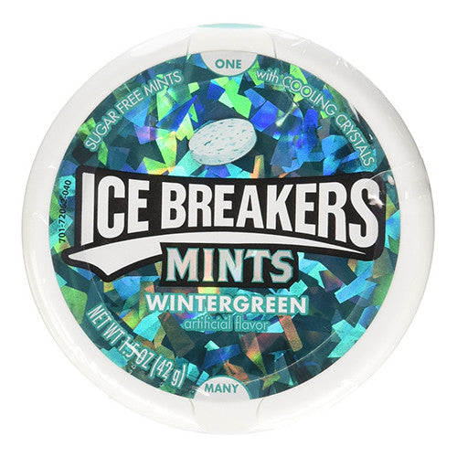 Hersheys, Ice Breakers Sugar Free Winter Green Mint - 1.5 Oz, 8 Pack