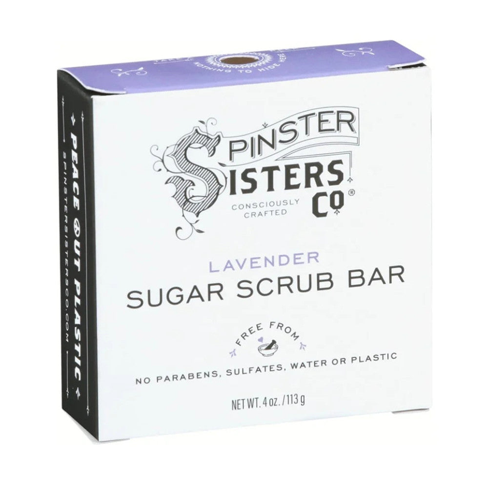 Spinster Sisters Lavender Sugar Scrub Bar, 4 Oz