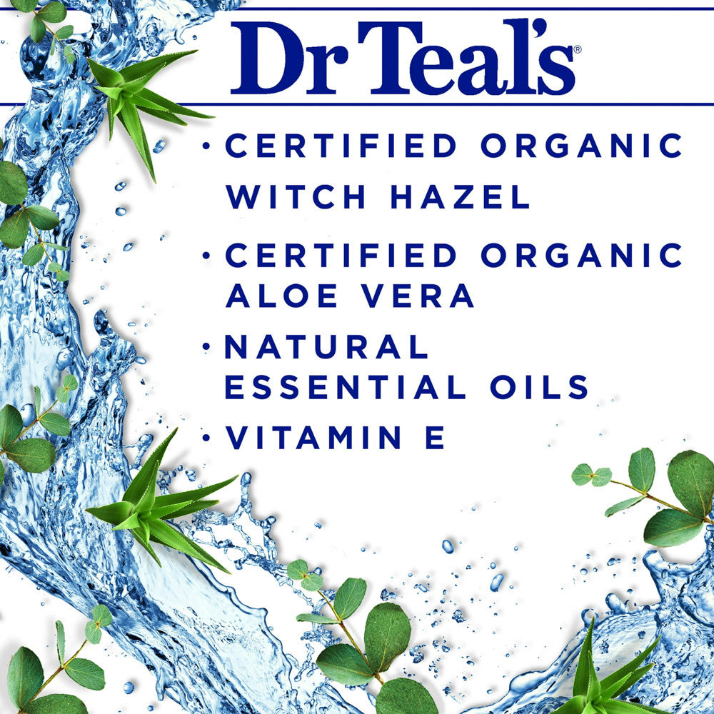 Dr Teals Eucalyptus Witch Hazel Facial Toner, 16 Oz