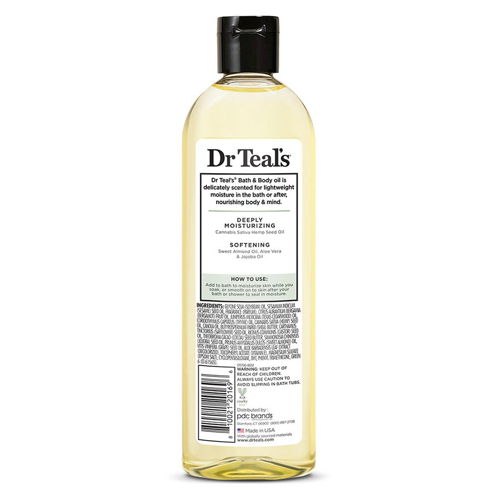 Dr Teals Bath And Body Oil, Relaxing Hemp Seed Oil, 8.8 Oz