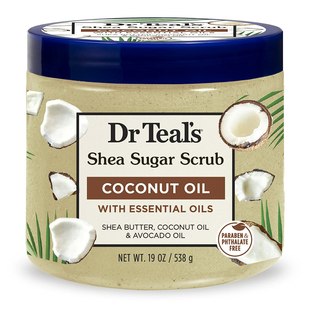 Dr Teals Shea Sugar Scrub with Coconut Oil, 19 Oz