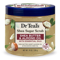 Dr Teals Shea Sugar Body Scrub, Shea Butter And Almond Oil, 19 Oz