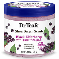 Dr Teals Shea Sugar Scrub, Black Elderberry, 19 Oz