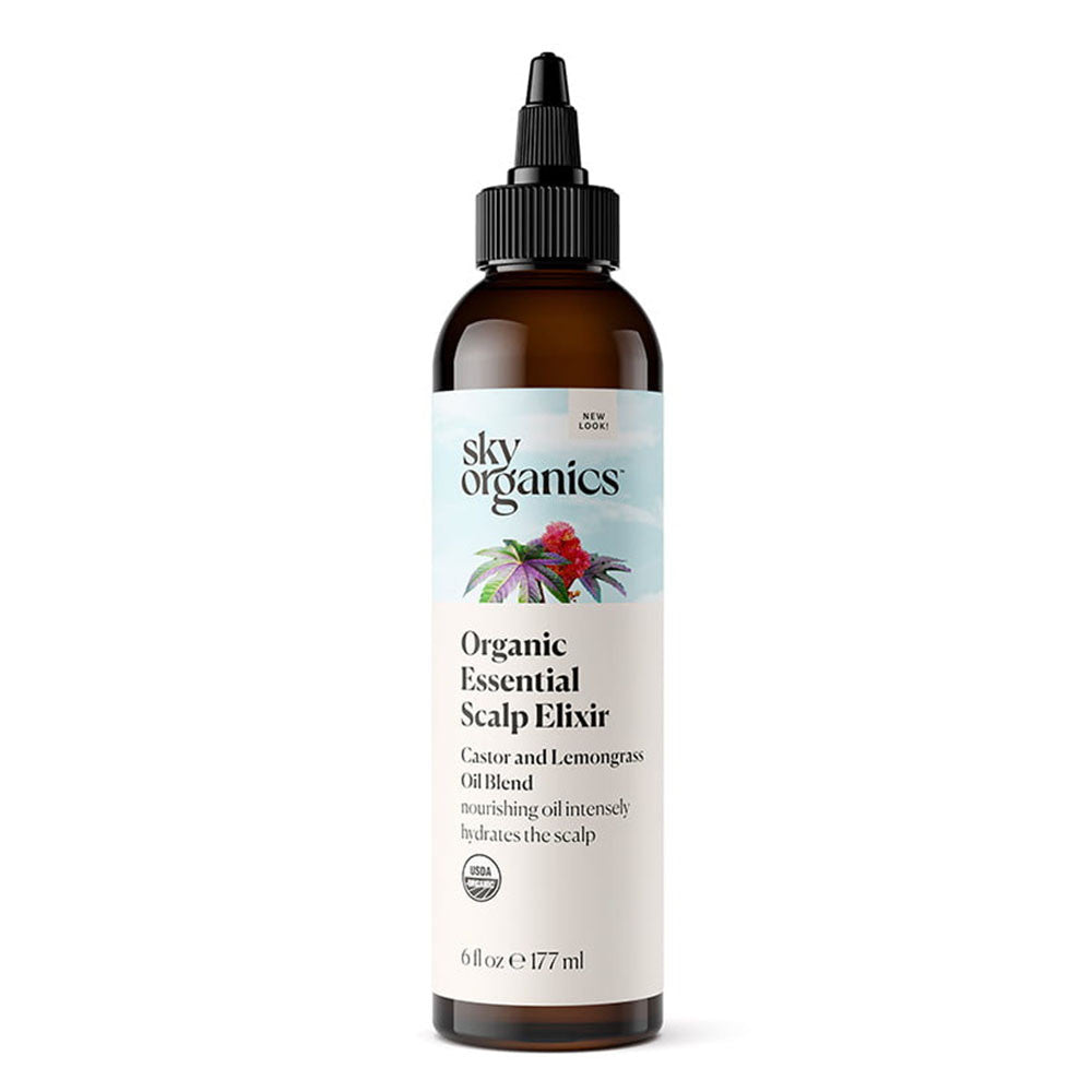 Sky Organics Organic Essential Scalp Elixir For Hair, Soothe And Nourish Scalp, 6 Oz