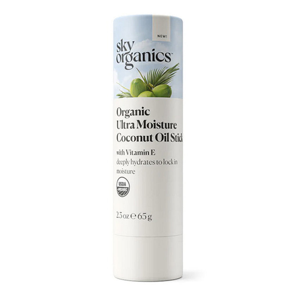 Sky Organics Ultra Moisture Coconut Oil Stick for Hydration and Skin Nourishment 2.3Oz (65g)