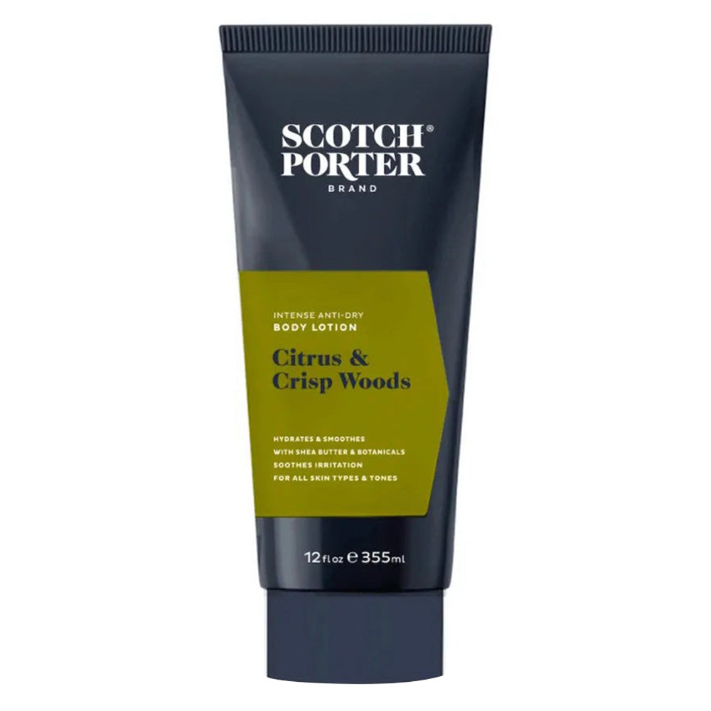Scotch Porter Citrus and Crisp Woods Body Lotion for All Skin Types and Tones 12Oz (355ml)