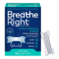 Breathe Right Extra Strength Clear Nasal Strips, 26 Ea