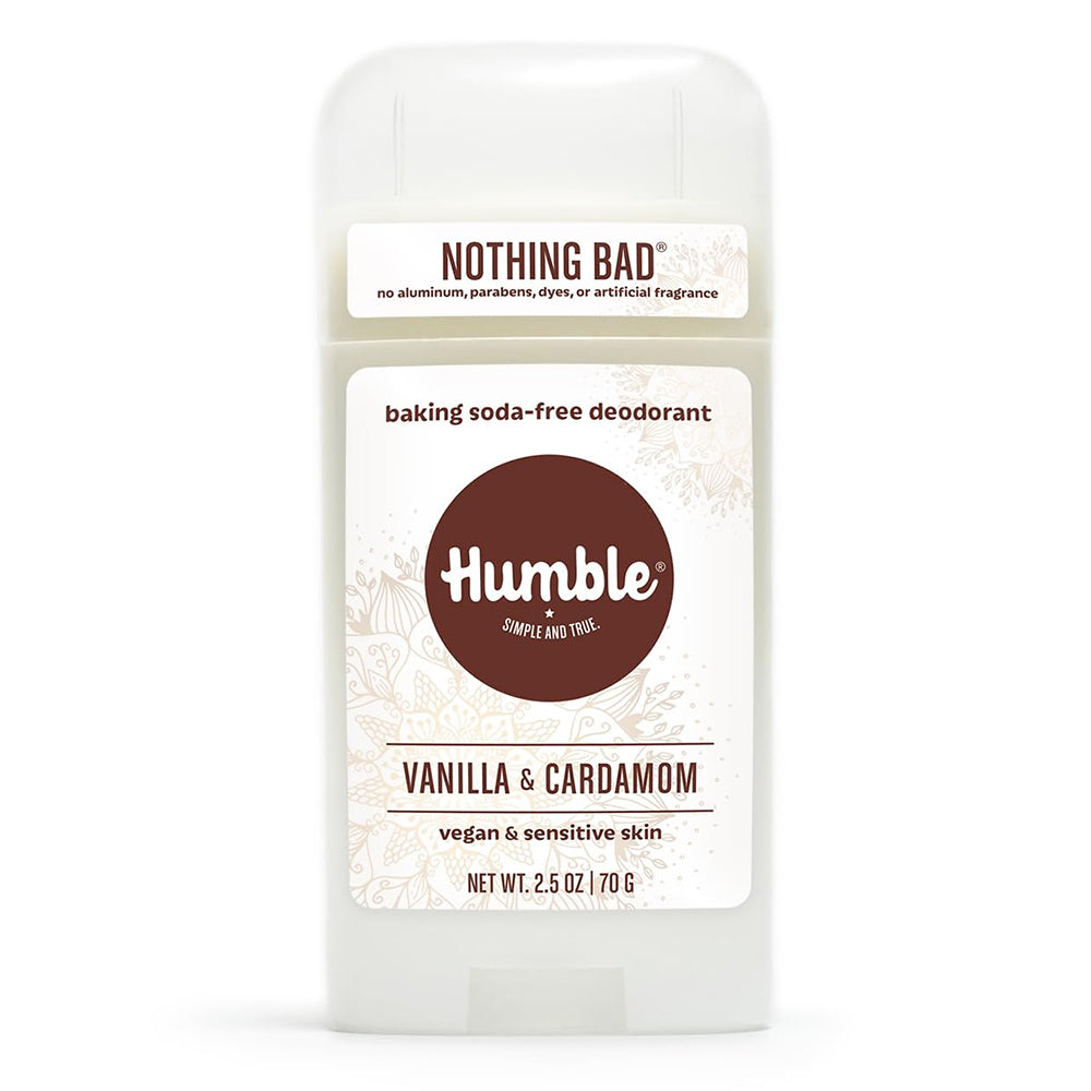 Humble Brands Vanilla and Cardamom Vegan and Sensitive Skin Baking Soda Free Deodorant Stick 2.5Oz (70g)