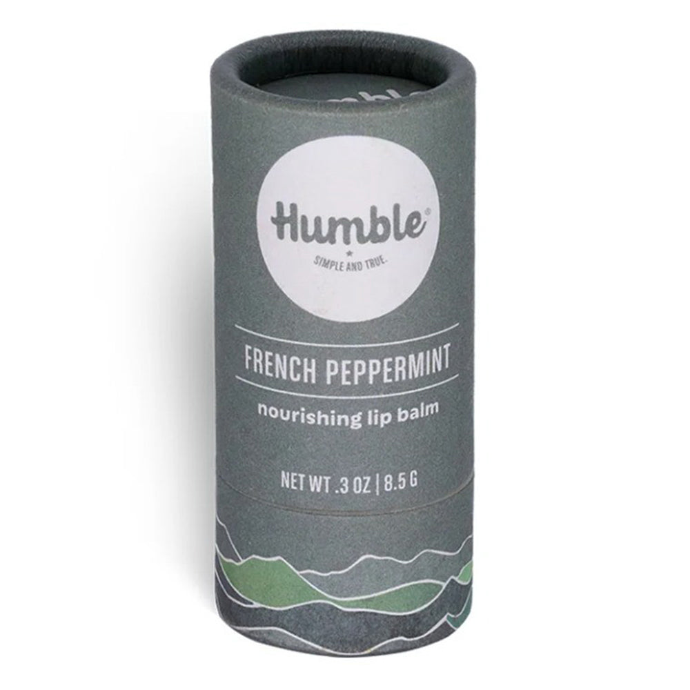 Humble Brands French Peppermint Lip Balm for Moisturizing and Protecting Lips 0.3Oz (8.5g) 8Ea
