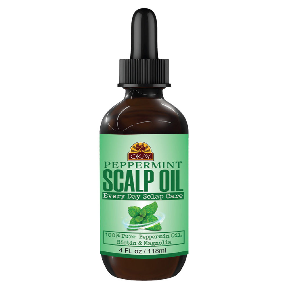 Okay Peppermint Scalp Oil Pure Peppermin Oil 4Oz (118ml)