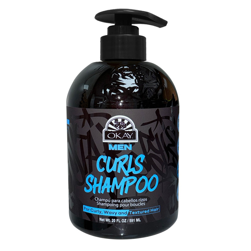 Okay Men Curls Hair Shampoo for Men with Curly and Textured Hair 20Oz (591ml)