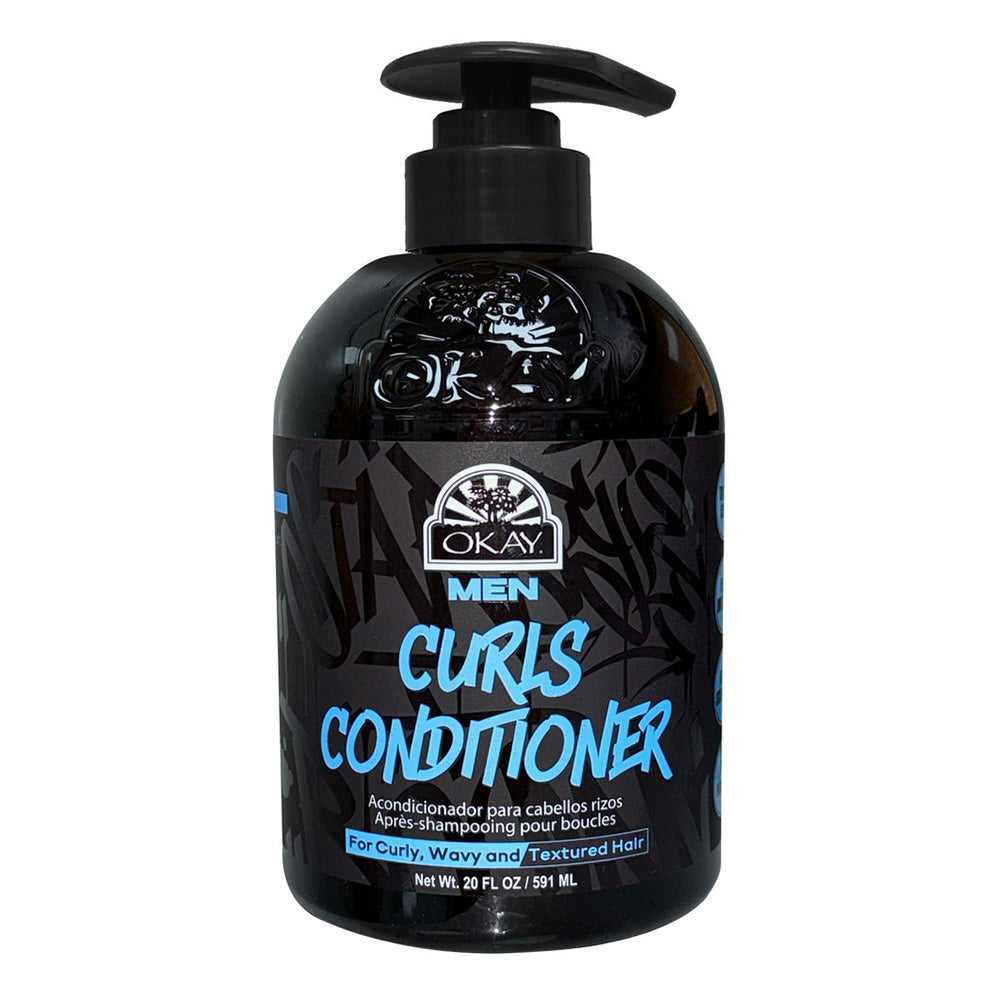 Okay Mens Curls Conditioner for Curly, Wavy and Textured Hair 20Oz (591ml)