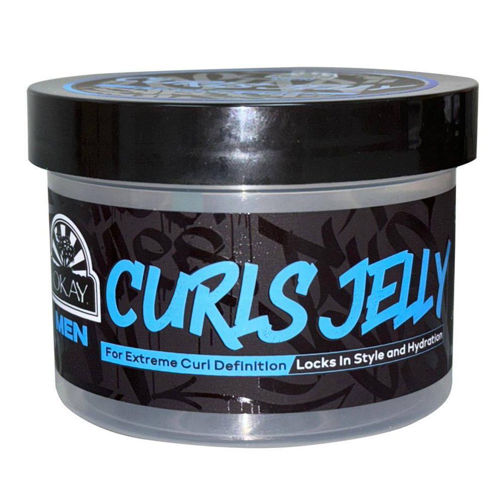 Okay Men Curls Jelly Extreme Curl Definition Strong Hld Sulfate Free 7Oz (207ml)