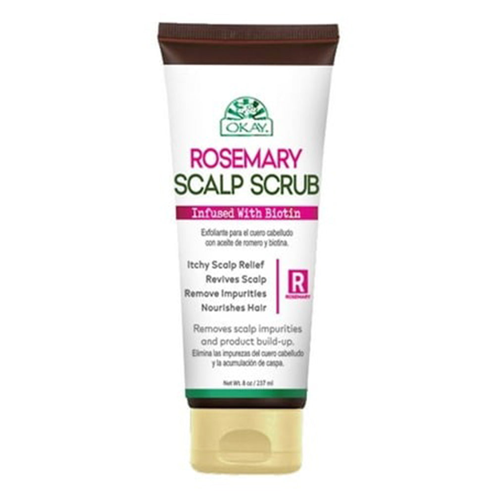 Okay Rosemary Scalp Scrub Nourishes Hair 8Oz (237ml)