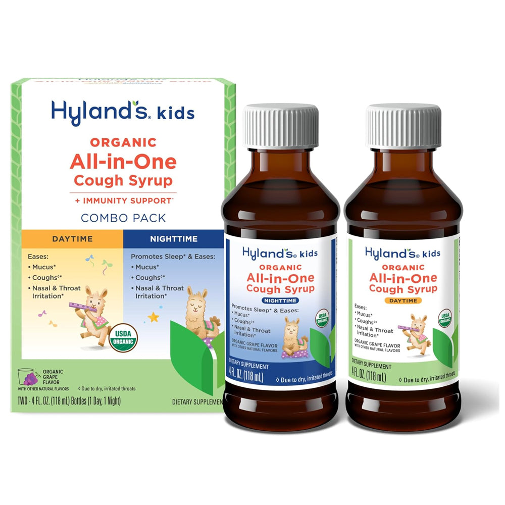 Hylands Kids Organic All In One Cough Syrup Day and Night 8Oz (236ml)