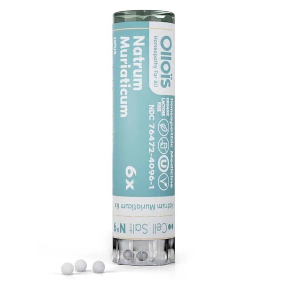 Ollois Organic Natrum Muriaticum 6X Helps Relieve Symptoms Associated with General Colds 80 Pellets 1Ea