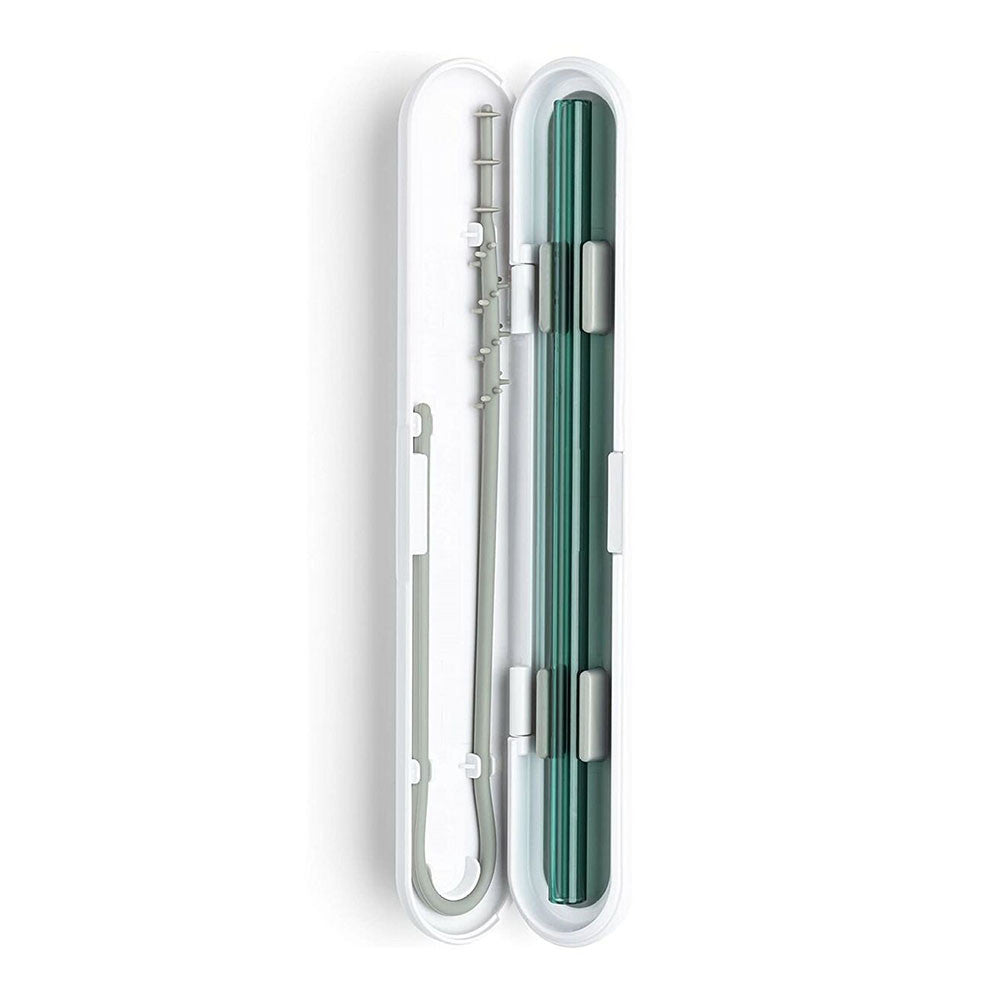 Soma Glass Drinking Straw With Silicone Lined Travel Case And Cleaning Tool, Teal, 1 Ea