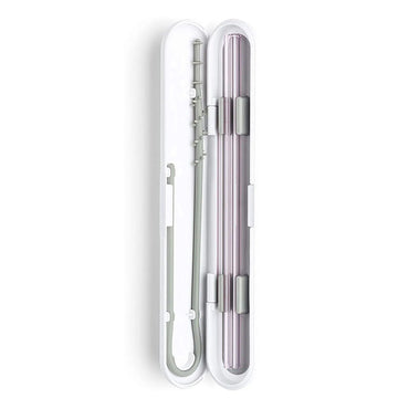 Soma Glass Drinking Straw With Silicone Lined Travel Case and Cleaning Tool, Blush, 1 Ea
