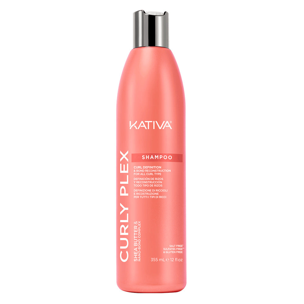 Kativa Curly Plex Hair Shampoo with Shea Butter and Nano Bond Complex 12Oz (355ml)