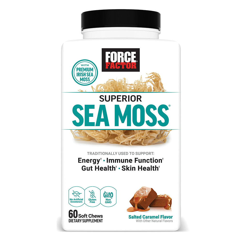 Force Factor Sea Moss Soft Chews for Energy Immune Gut and Skin Health Support 60Ea