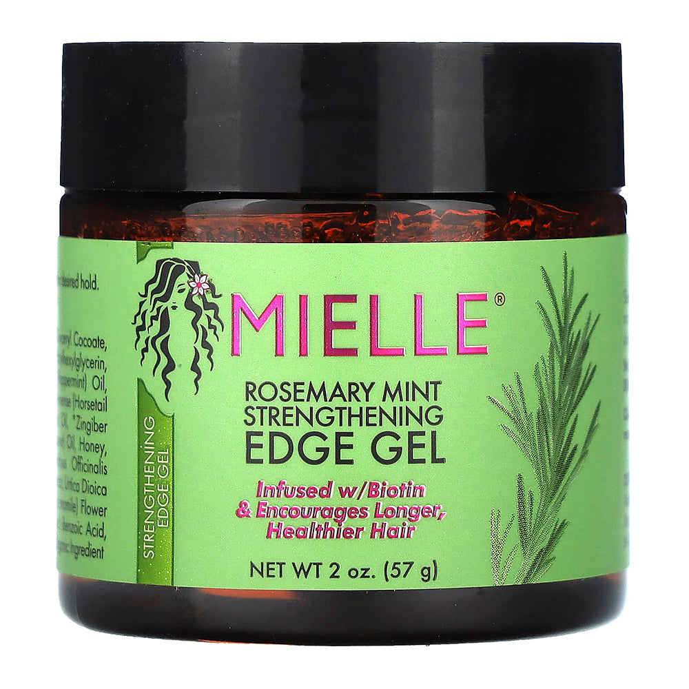Mielle Rosemary Mint Hair Strengthening Edge Gel Smooths and Strengthens Edges 2Oz (57g)
