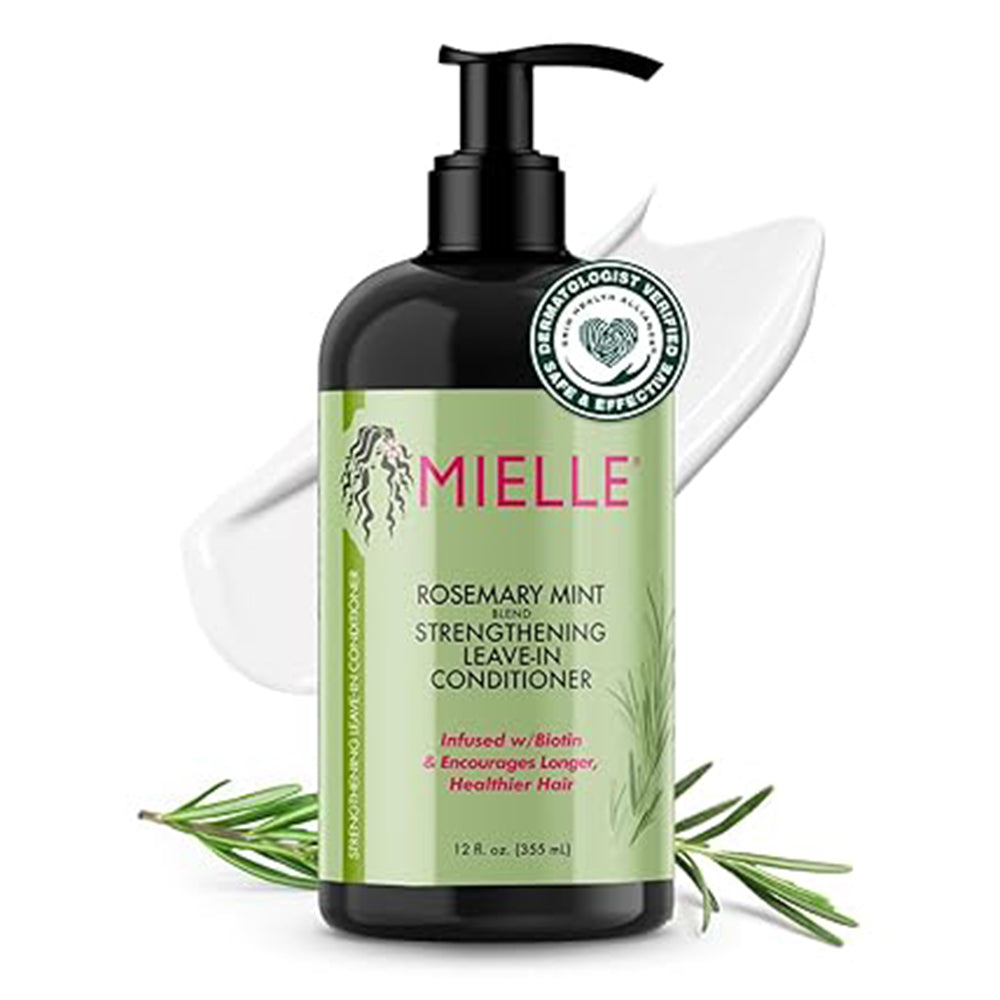 Mielle Rosemary Mint Strengthening Leave In Conditioner Hydrates Strengthens and Protects Hair 12Oz (355ml)