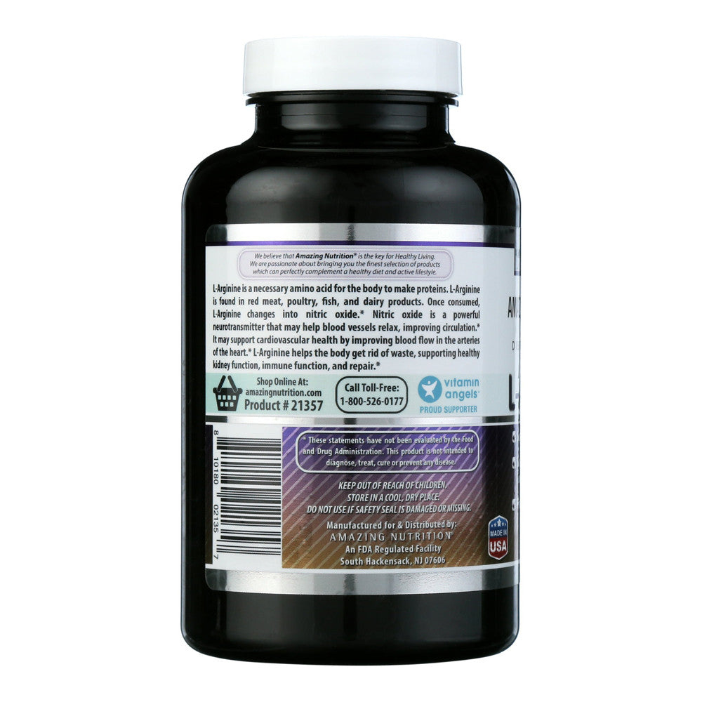 Amazing Nutrition Amazing Formulas L Arginine 500mg, 250 Ea