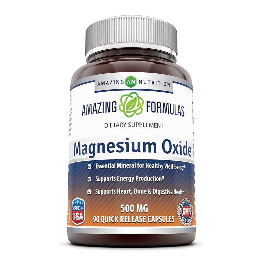 Amazing Formulas Magnesium Oxide 500 Mg Capsules, 90 Ea