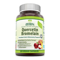 Herbal Secrets Quercetin 800mg with Bromelain 165Mg, 120 Ea