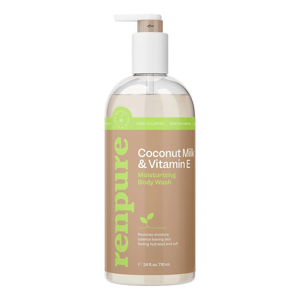 Renpure Nourishing Body Wash with Coconut Milk and Vitamin E for All Skin Types 24Oz (710ml)