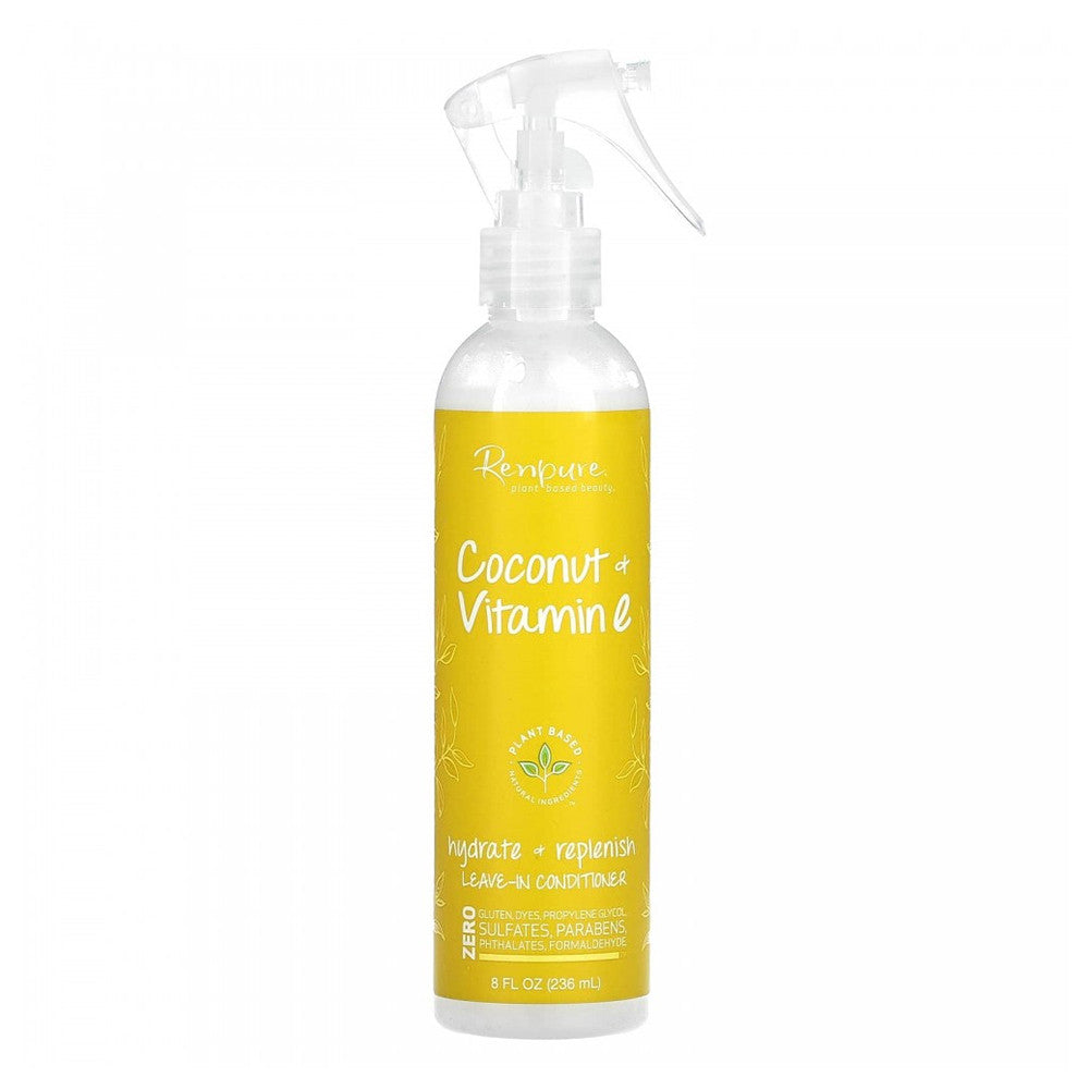 Renpure Leave In Conditioner, Coconut Milk And Vitamin E, 8 Oz