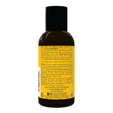 Okay 100% Pure Black Haitian Castor Oil For Healthy Hair And Skin, 4 Oz