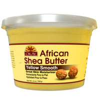Okay Pure Naturals African Shea Butter For Skin and Hair, Yellow Smooth, 13 Oz