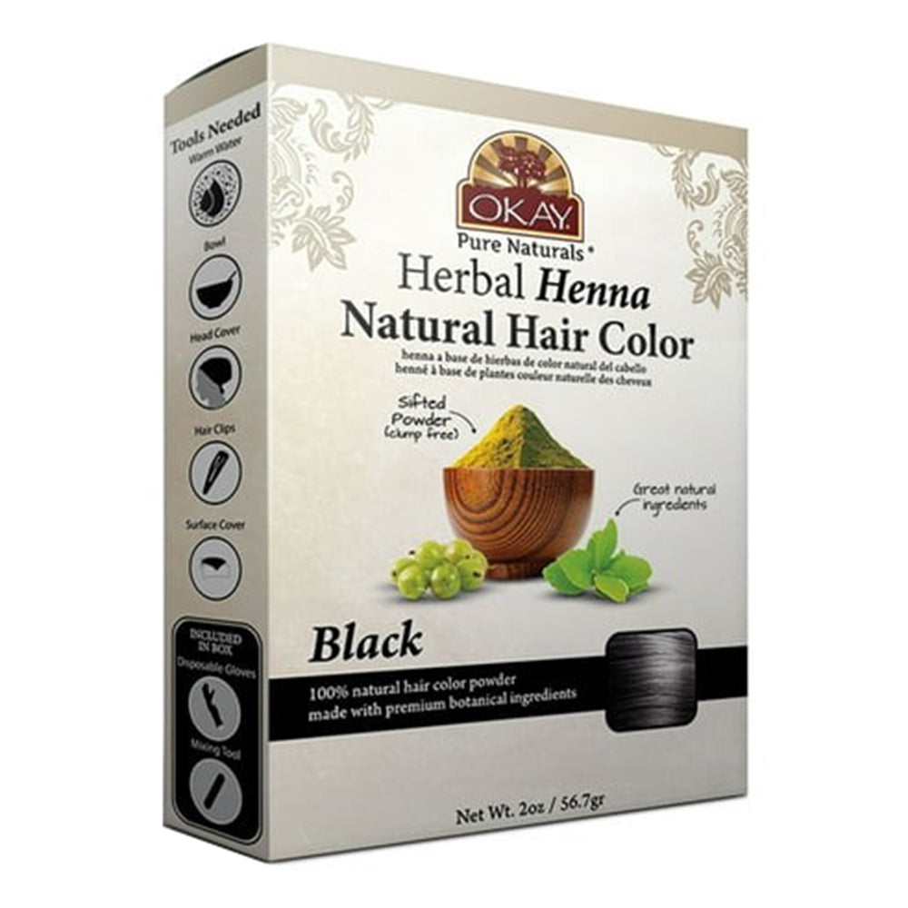Okay Pure Naturals Henna for Natural and Deep Black Hair Color 2Oz (56.7g)