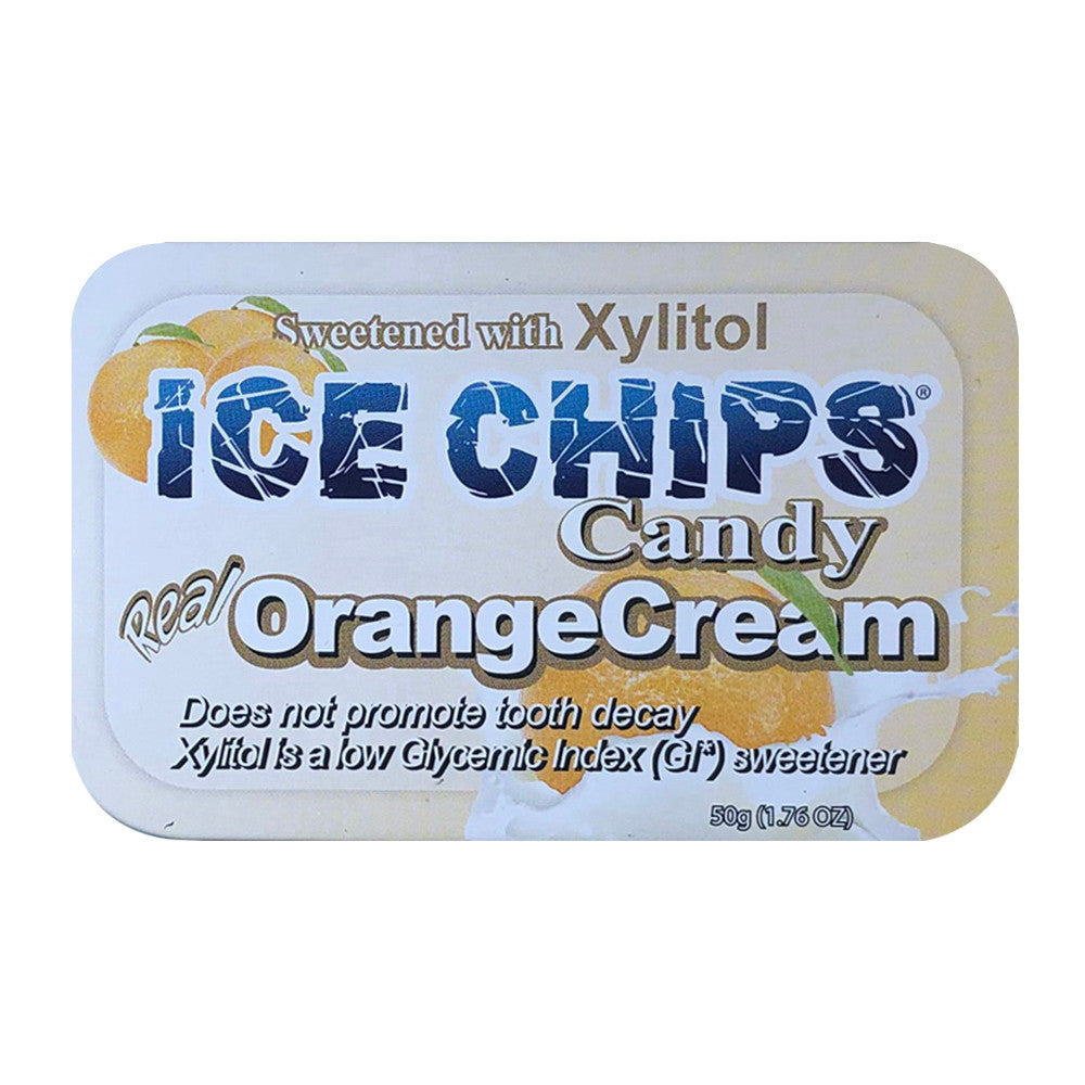 Ice Chips Hand Crafted Candy Tin Orange Cream, 1.76 oz