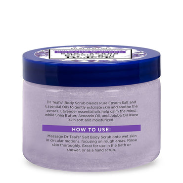 Dr Teals Exfoliate and Renew Epsom Salt Body Scrub, Lavender, 16 Oz