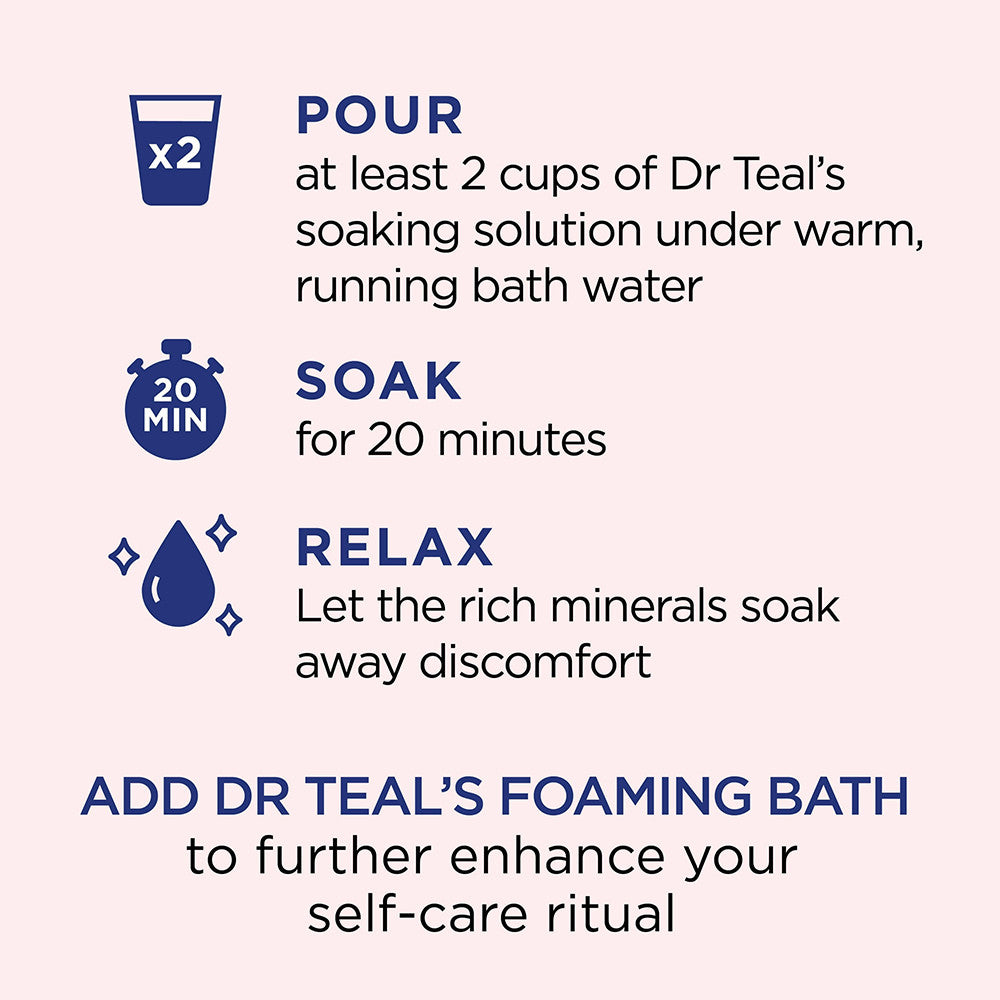 Dr. Teals Restore And Replenish Pink Himalayan Mineral Soak Pure Epsom Salt, 3 Lb