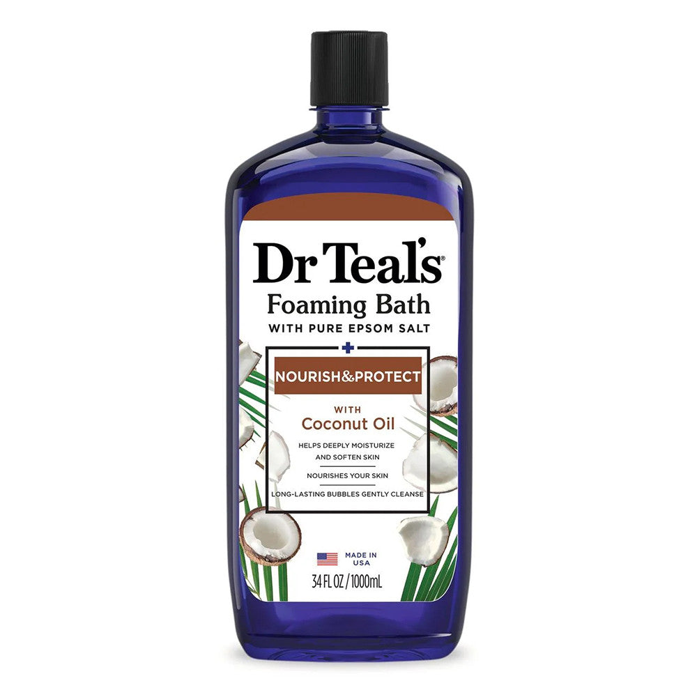 Dr Teal's Nourish & Protect Foaming Bubble Bath with Pure Epsom Salt and Coconut Oil, 34 Oz