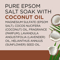 Dr. Teals Pure Epsom Salt Soaking Solution, Coconut Oil To Nourish And Protect Skin, 3 Lbs