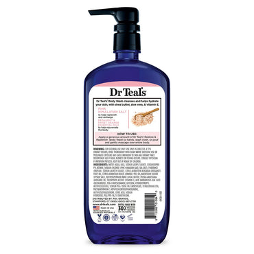 Dr Teals Restore and Replenish Pink Himalayan Salt Body Wash, 24 Oz