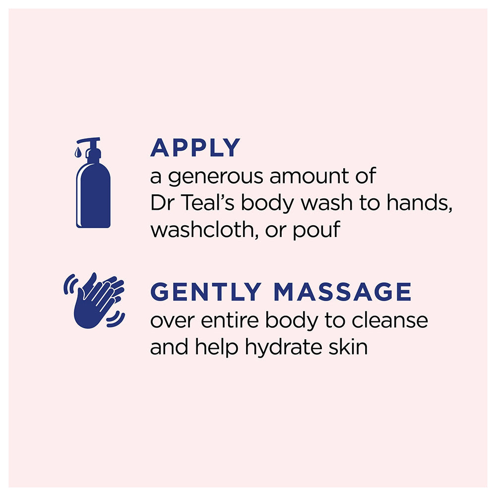 Dr Teals Restore and Replenish Pink Himalayan Salt Body Wash, 24 Oz