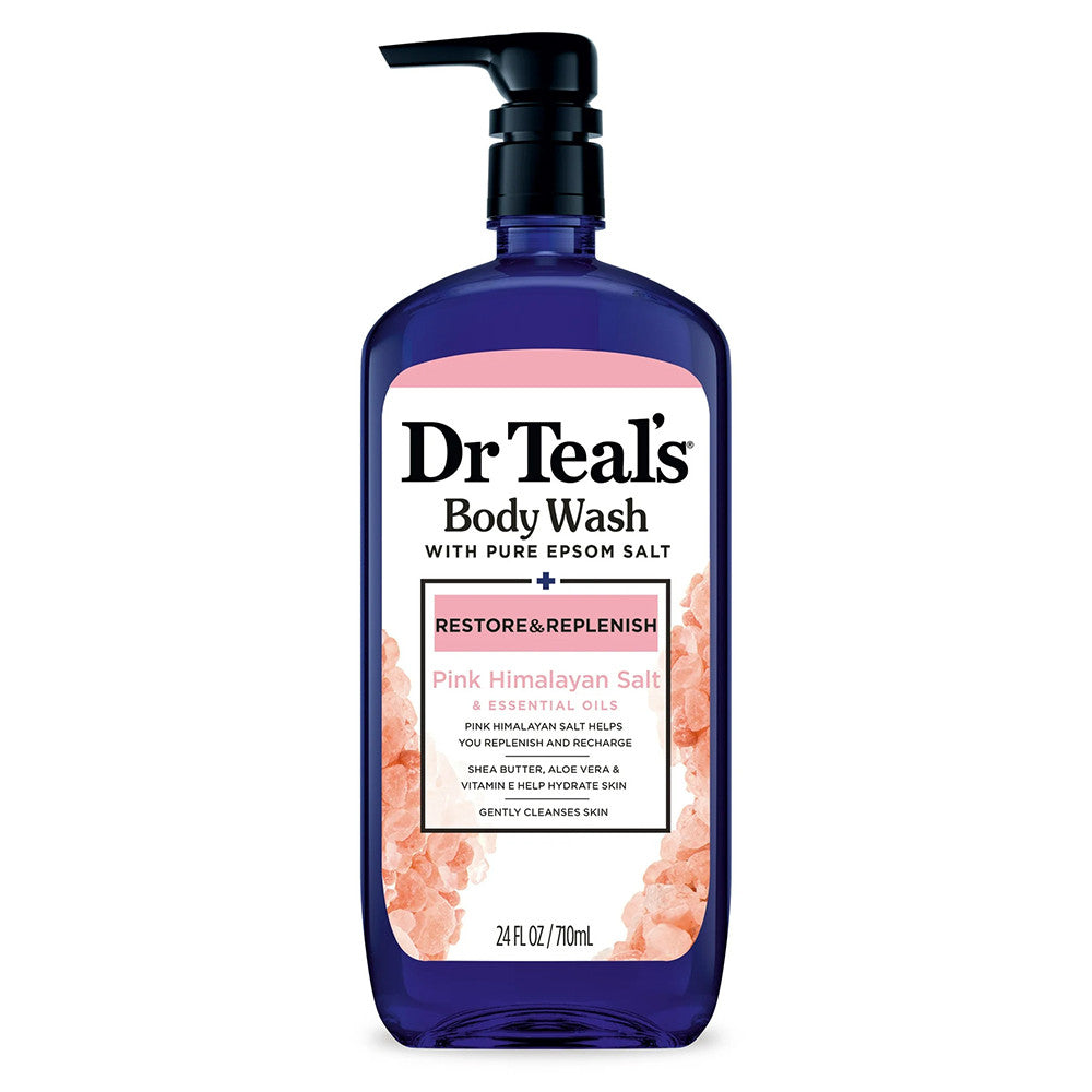 Dr Teals Restore and Replenish Pink Himalayan Salt Body Wash, 24 Oz