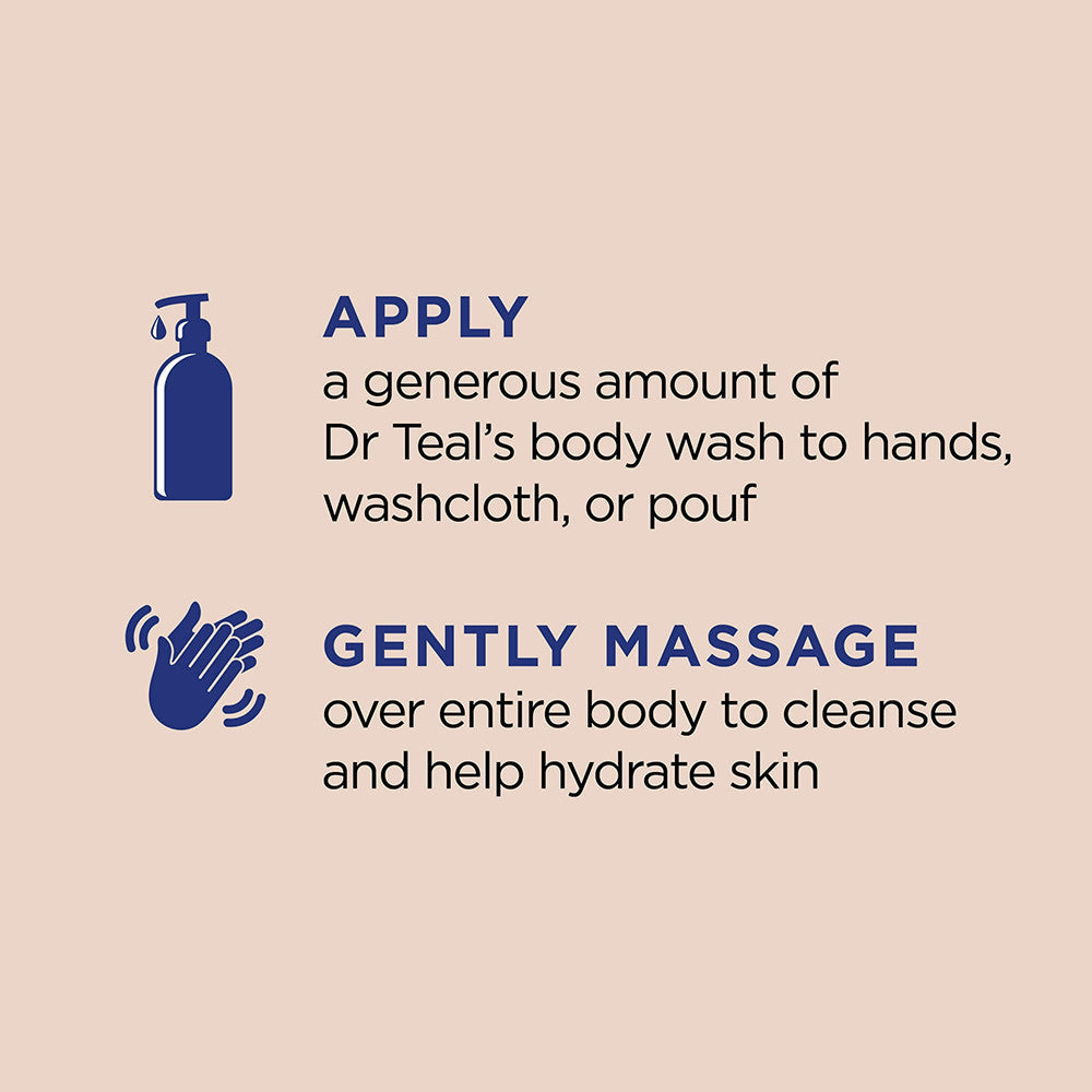 Dr Teals Body Wash with Pure Epsom Salt, Shea Butter and Almond Oil, 24 Oz