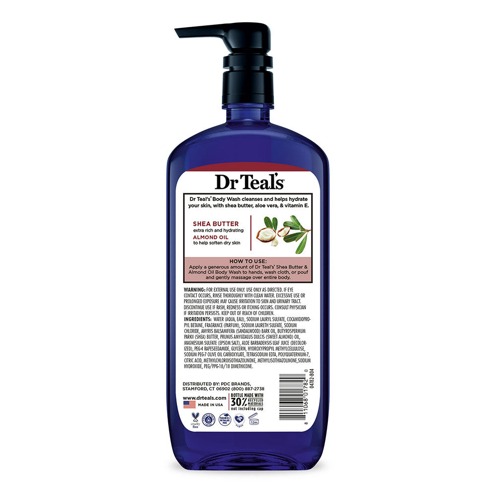Dr Teals Body Wash with Pure Epsom Salt, Shea Butter and Almond Oil, 24 Oz