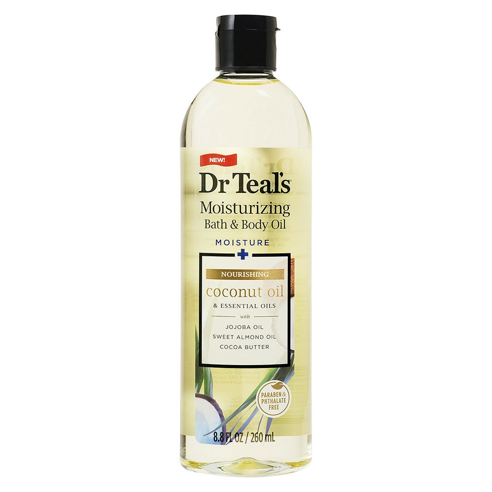 Dr Teals Moisturizing Bath And Body Oil, Nourishing Coconut Oil, 8.8 Oz