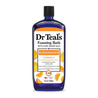 Dr Teals Foaming Bath Glow and Radiance with Pure Epsom Salt and Vitamin C, 34 Oz