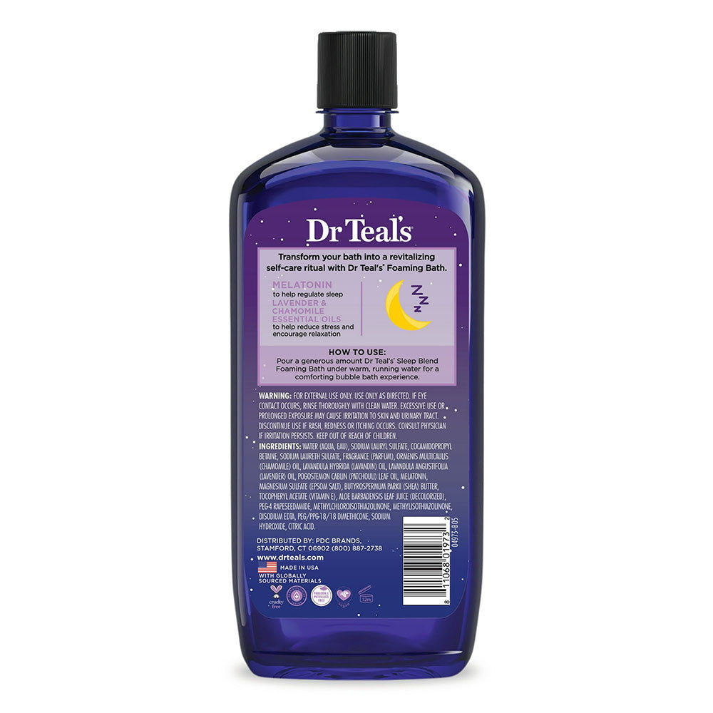 Dr. Teals Foaming Bath, Sleep Bath with Melatonin, 34 Oz