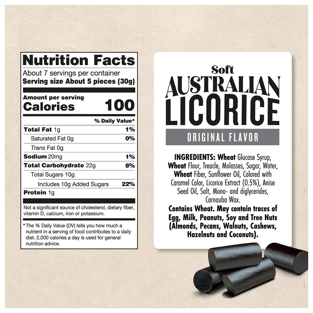 Darrell Lea Soft Australian Licorice, 7 Oz