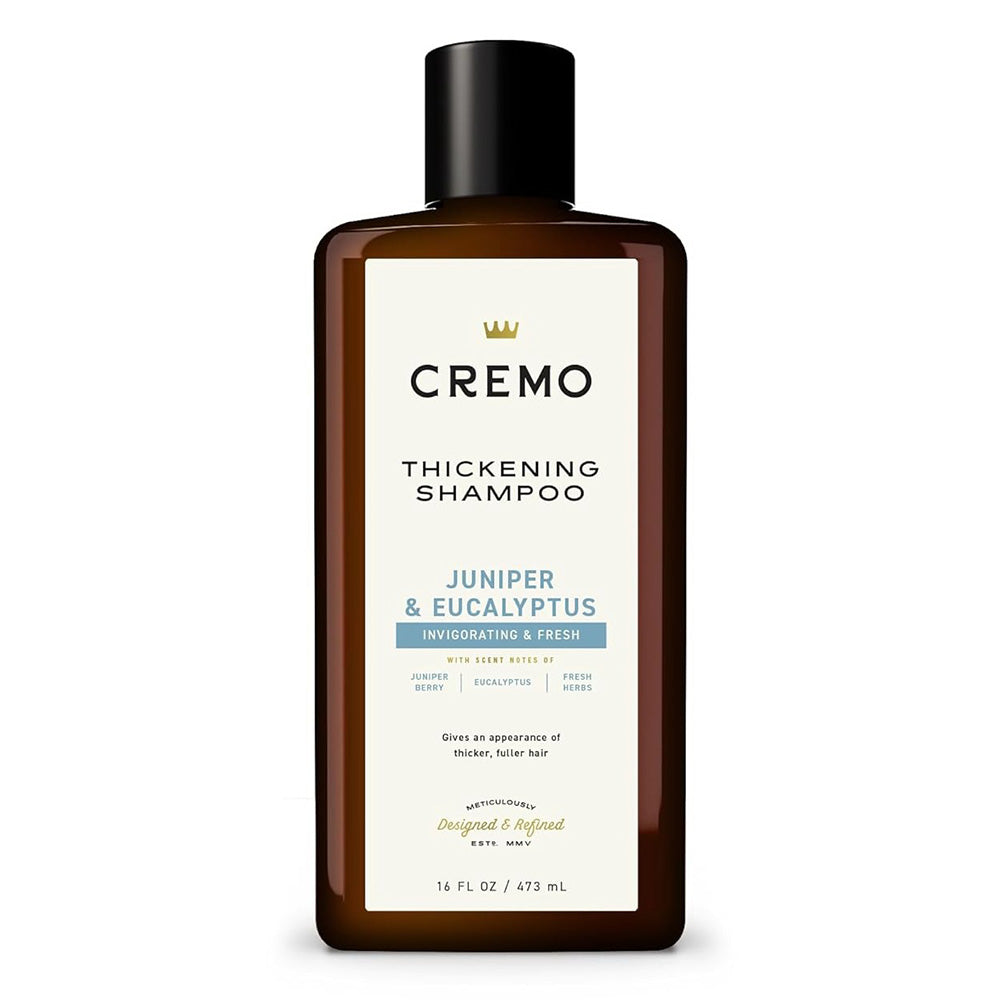 Cremo Adds Volume Strengthens Hair Thickening Juniper and Eucalyptus Shampoo 16Oz (473ml)